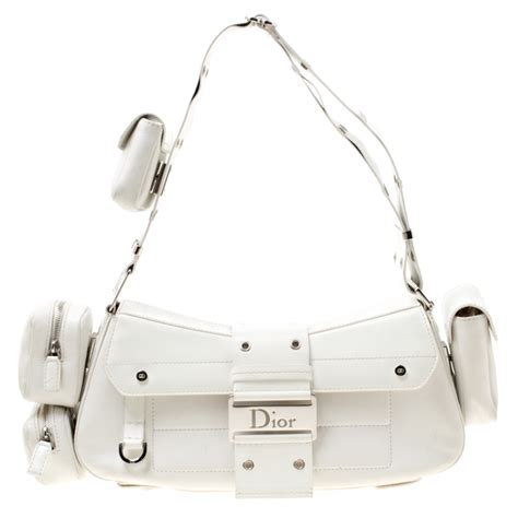 dior white bag|dior white leather bag.